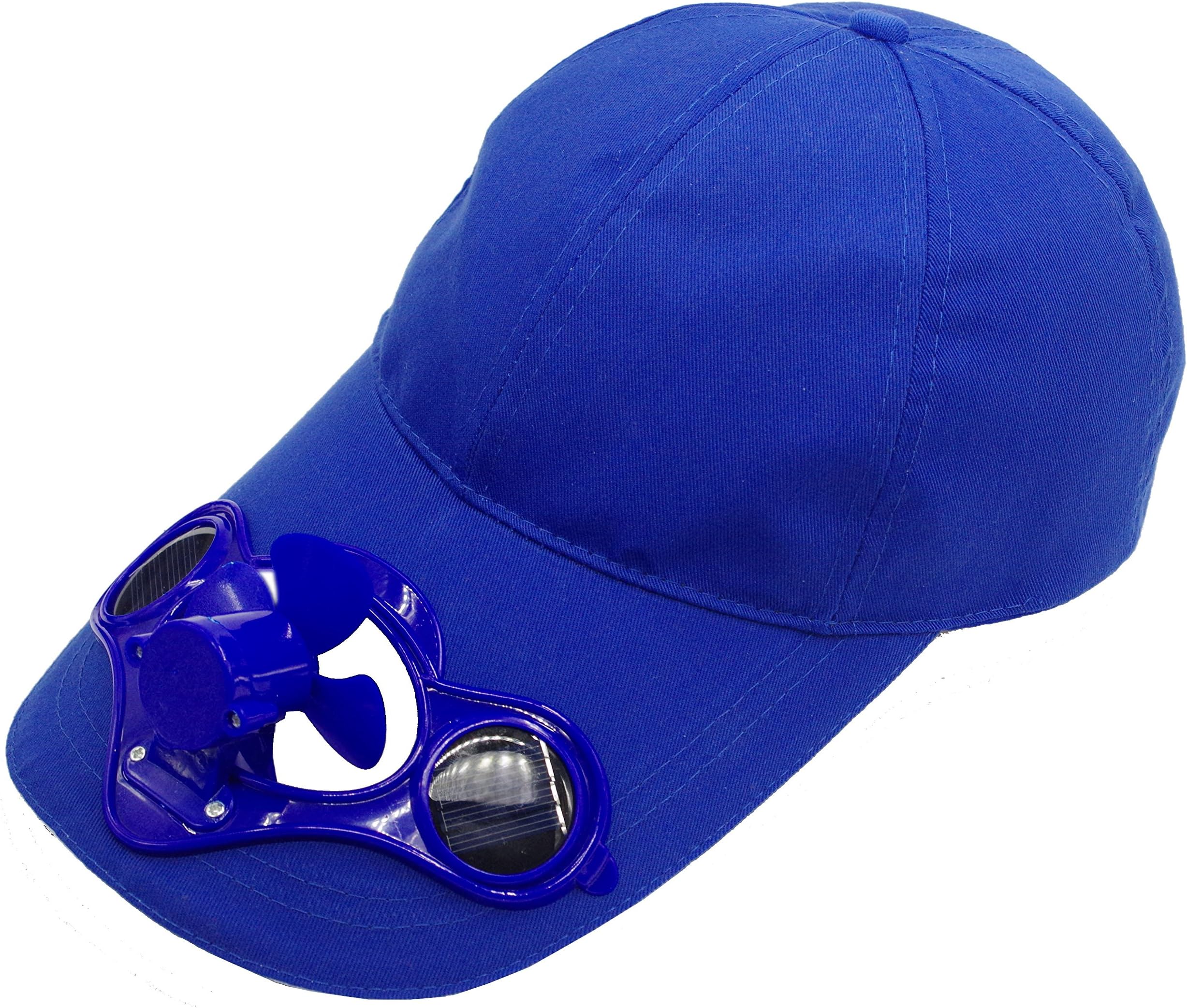 Solar Fan Cap Baseball Golf Hat for Outdoor Sports by Kinggrid(Blue)
