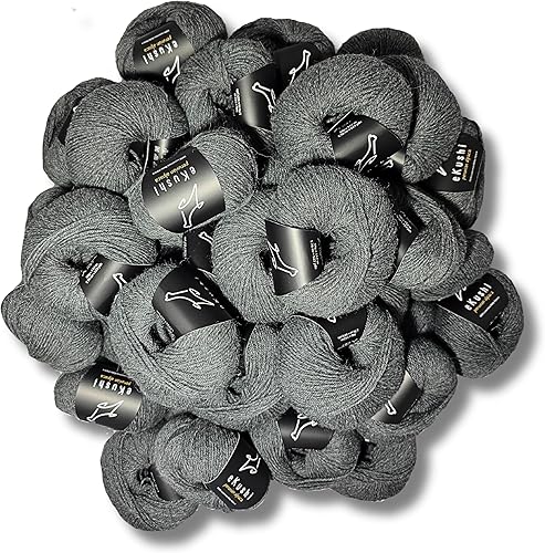 Miniatura 4 de Juego de 3 madejas de hilo de alpaca 100 % bebé para tejer y hacer ganchillo, ligeras, hipoalergénicas y térmicas fabricadas en Perú, ideal para