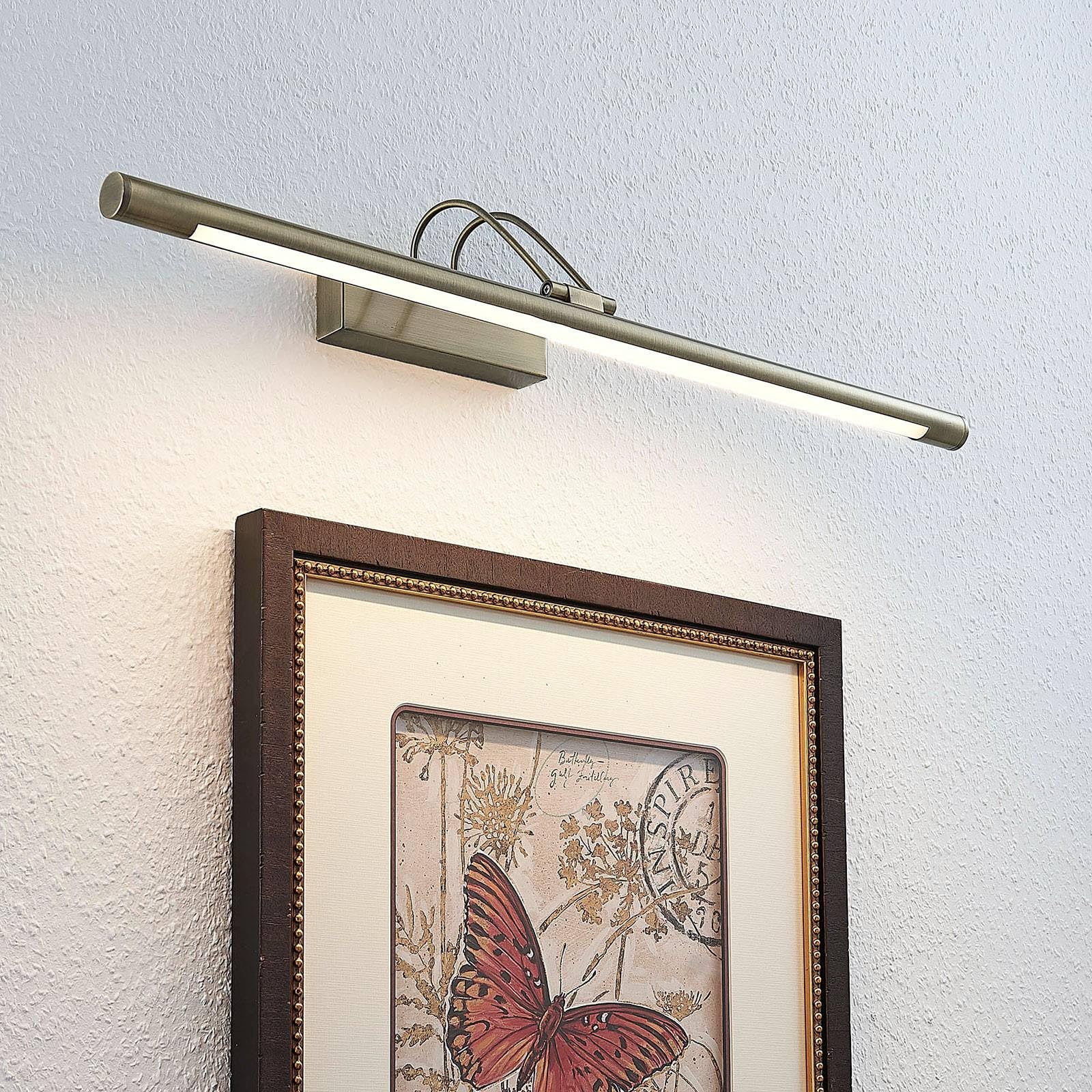 Lindby LED Lámpara de pared Mailine (Moderno) en Bronce hecho Metal e.o. para Salón & Comedor (1 llama, aplique,