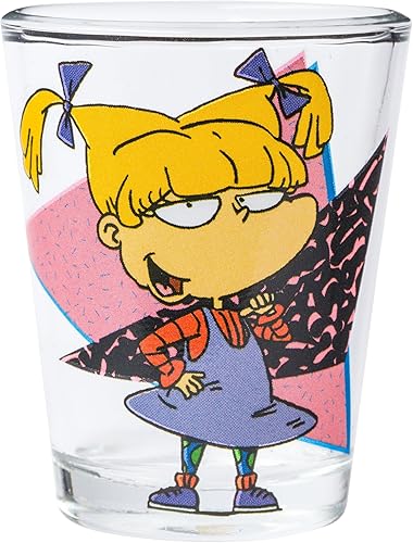 Miniatura 4 de Silver Buffalo Nickelodeon Retro con Rocko, Angelica, Stimpy y Arnold - Juego de 4 mini vasos de 1.5 onzas