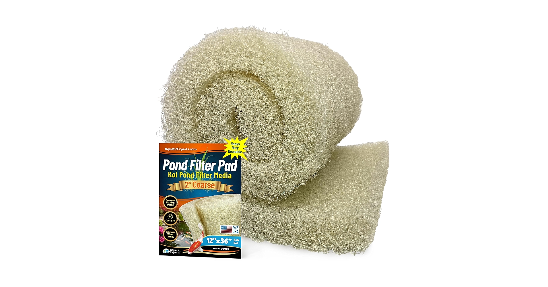 KychenBase CPF-5000 / PFC-8000 / CPA-5000 / GPF-5000 / TFP 10000 - Replacement Pond Filter Sponges - Filter Foam Pads (2 X Coarse Blue And 2 X Thin