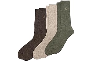 Polo Ralph Lauren Men's Ribbed Casual Crew Socks