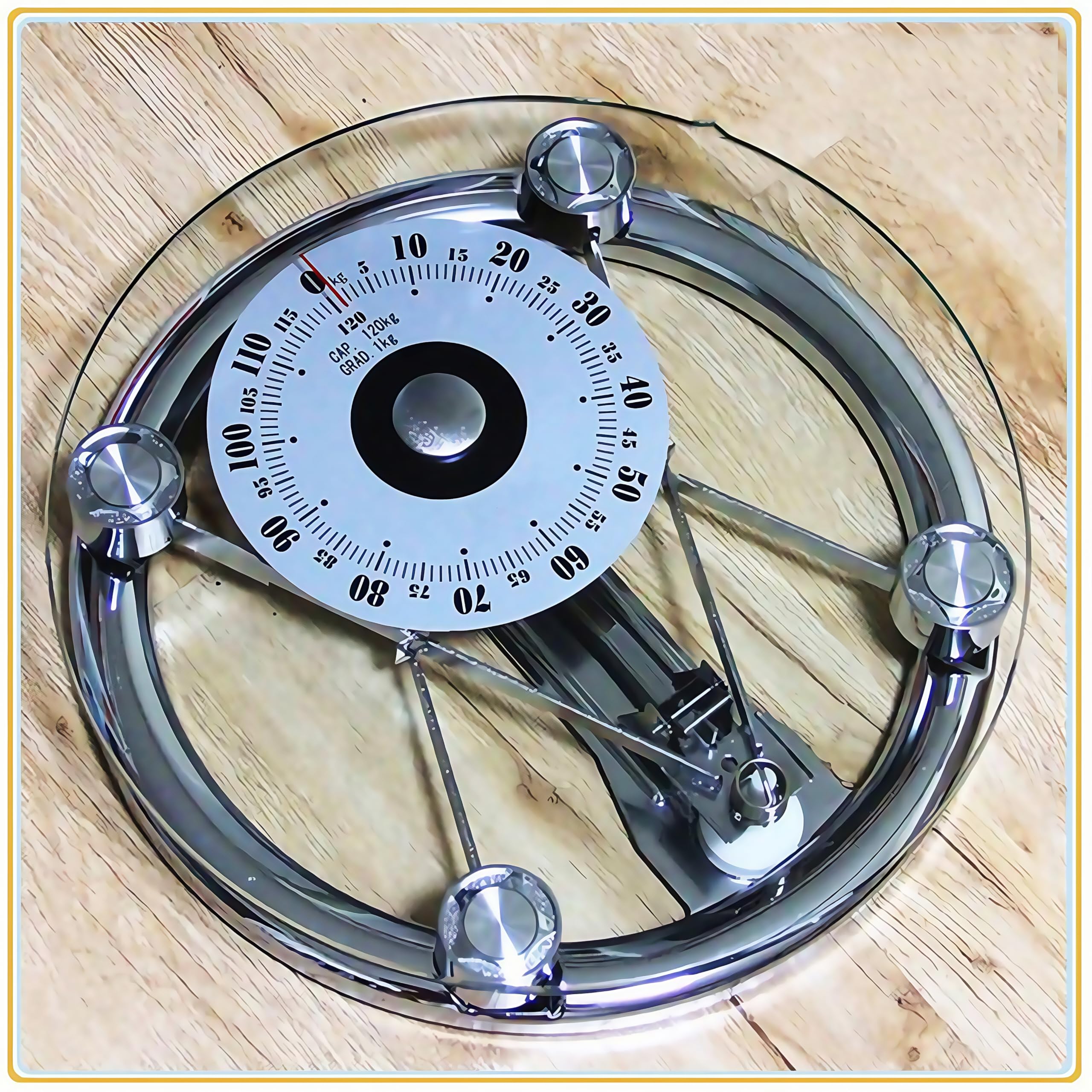 Mechanische Waage, analoge Körpergewichtswaage mit Wiegebereich 120 kg, leicht zu reinigen, leicht ablesbare Messungen für Zuhause und Apotheke