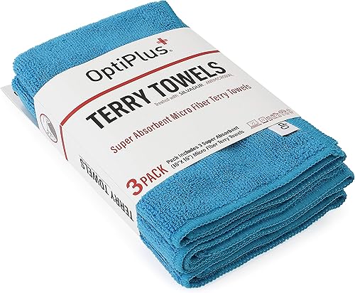 Miniatura 2 de OptiPlus Paquete de limpieza de lentes y pantallas naturales de 16 onzas, toallitas para lentes, paño de microfibra y toalla de rizo de microfibra