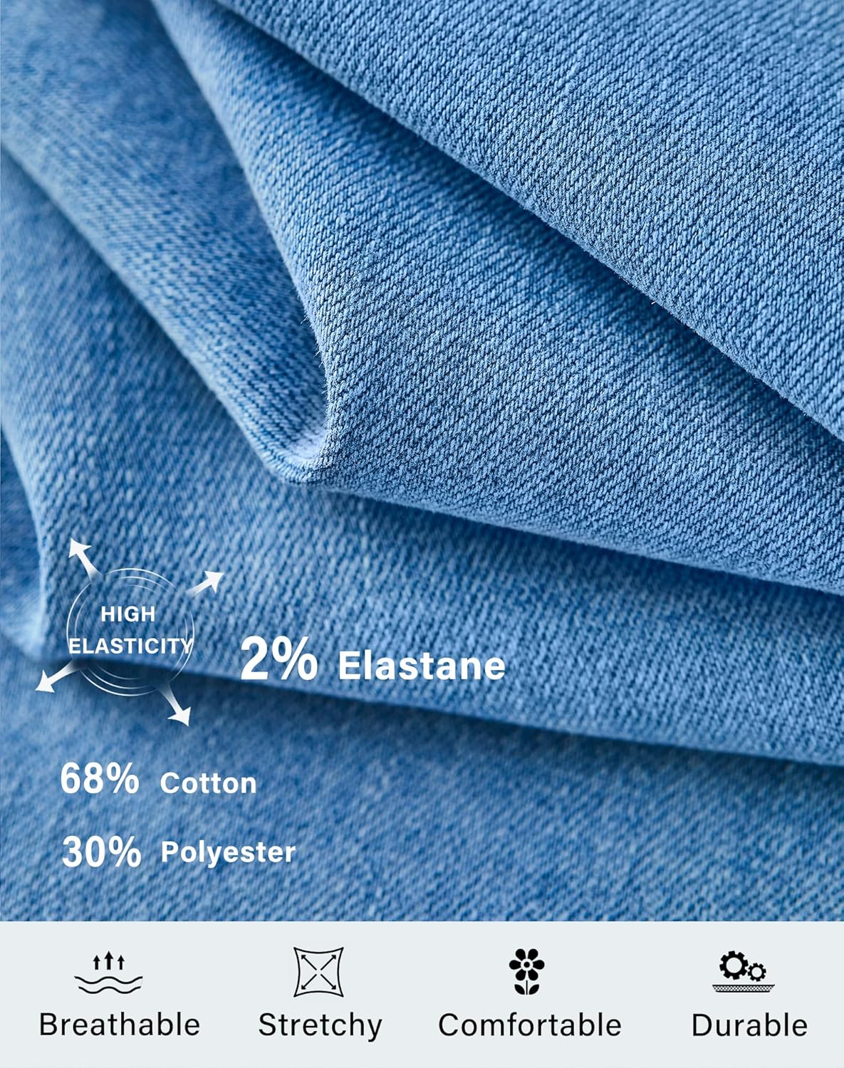 roswear Women's Ripped Denim Destroyed Mid Rise Stretchy Bermuda Shorts Jeans - Image 5