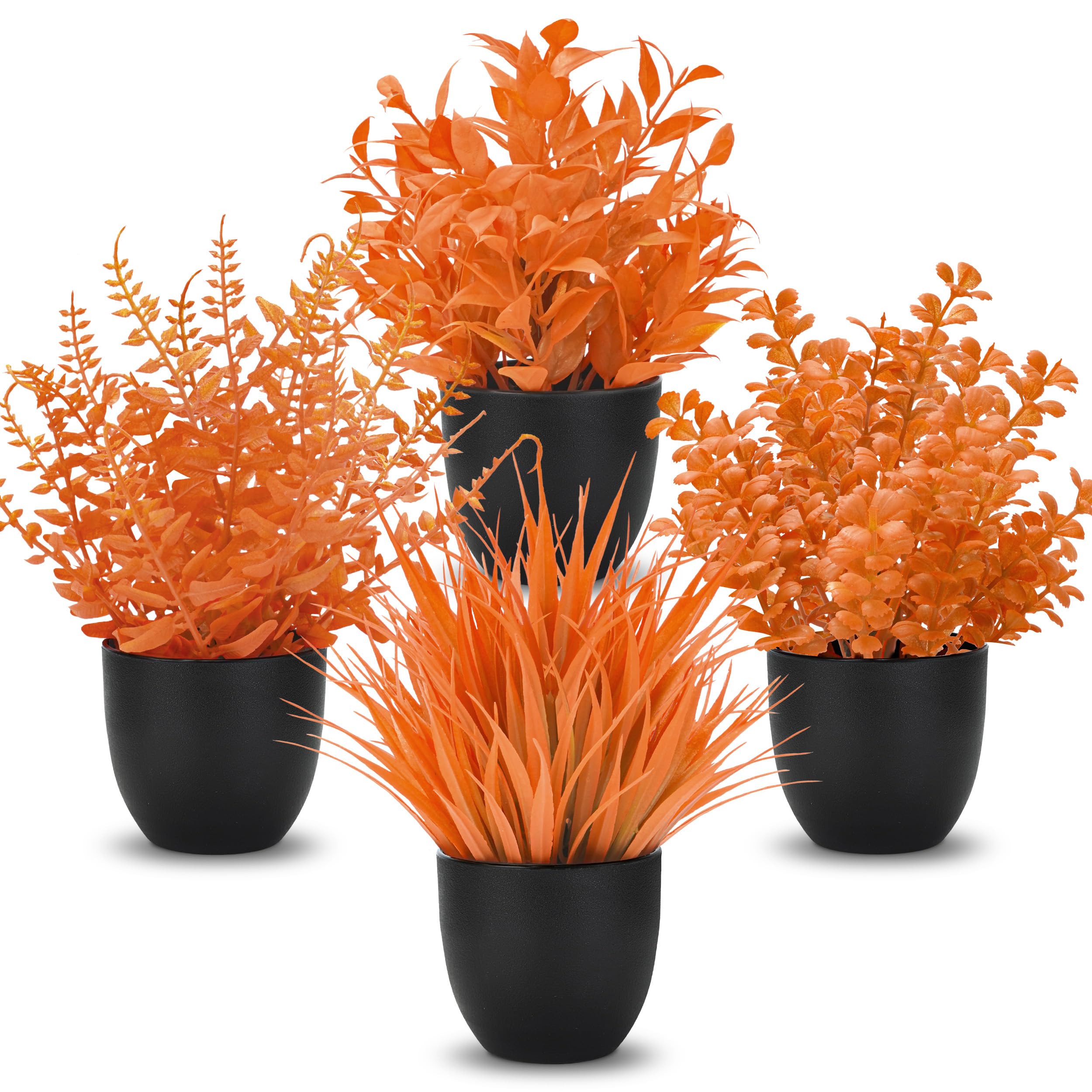 Der Rose Fall Fake Plants 4 Packs Artificial Plants Small