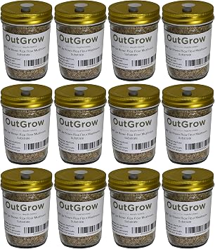 Out-Grow BRF Jars Mushroom Substrate 12 Pack