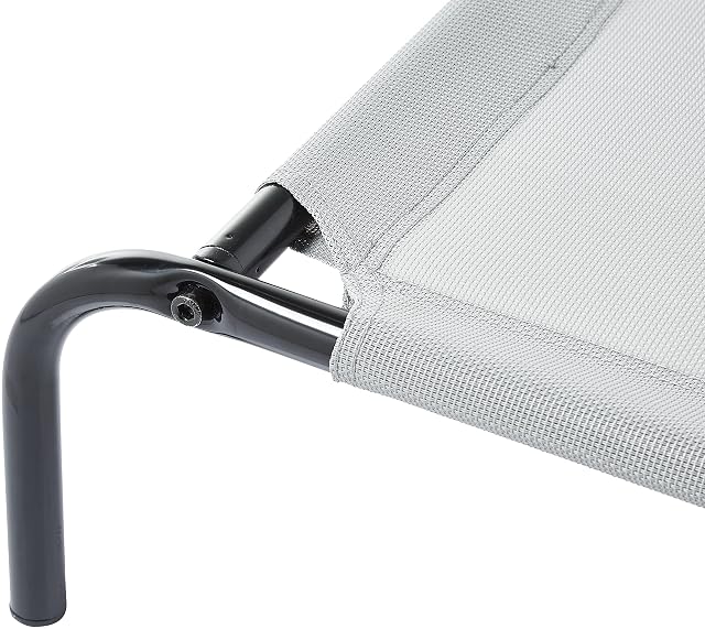 Foto 3 de 4 de Amazon Basics Cama para perros, elevada refrescante para mascotas, X-Large, Gris, tela