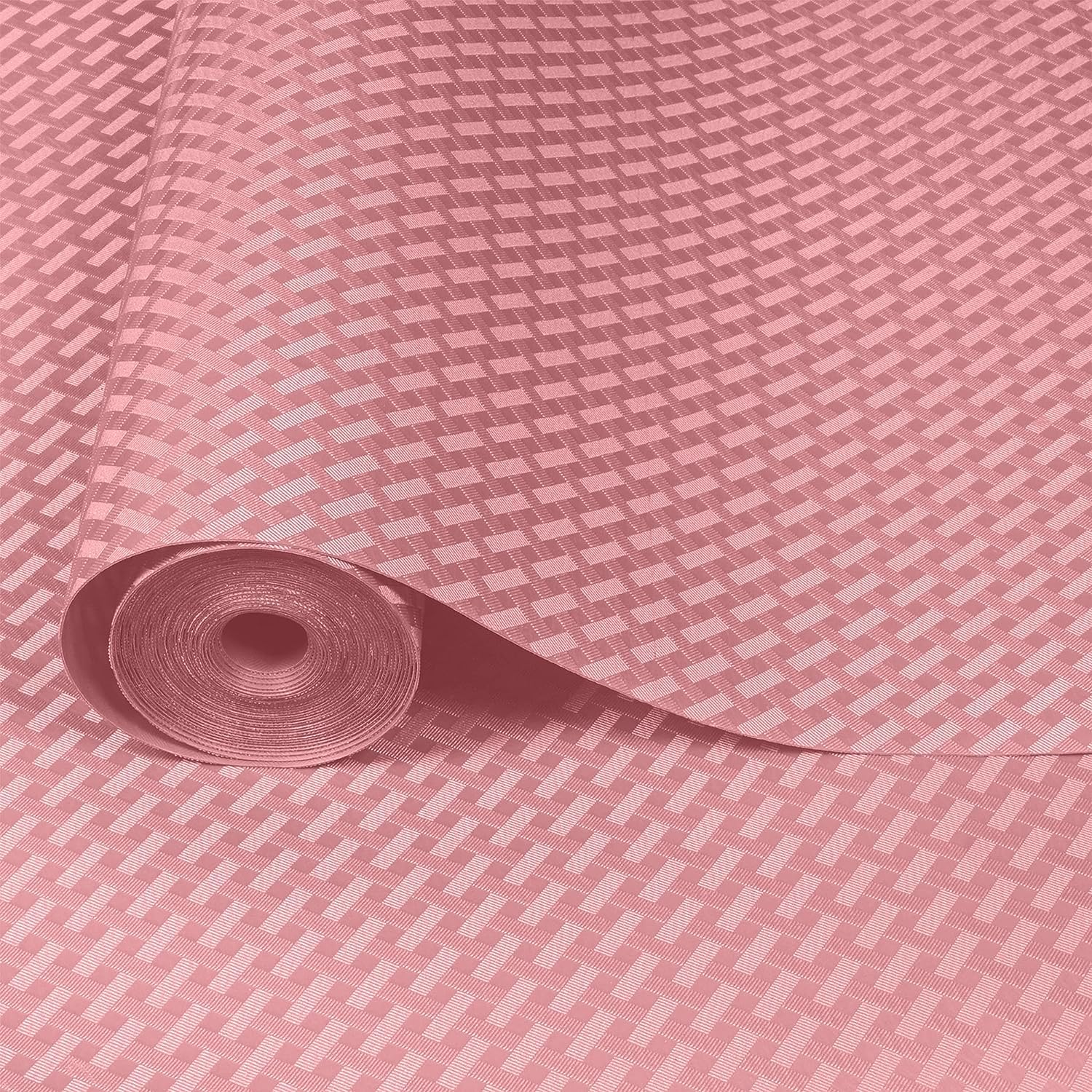 GripEasy 45 cm X 4 m Peach Food Grade EVA Multipurpose Shelf Liners mat roll for Kitchen Drawer, Shelf mat,cupboad mat, Dinning mat, almirah Shelf (Check Texture Peach)