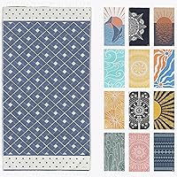 Vista 11 de FESHKA Toalla de Playa Turca Sin Arena (37 x 67 pulgadas) Toalla de Baño de Secado Rápido, Manta de Playa de Gran Tamaño, Ligera para Viajes - Hecha