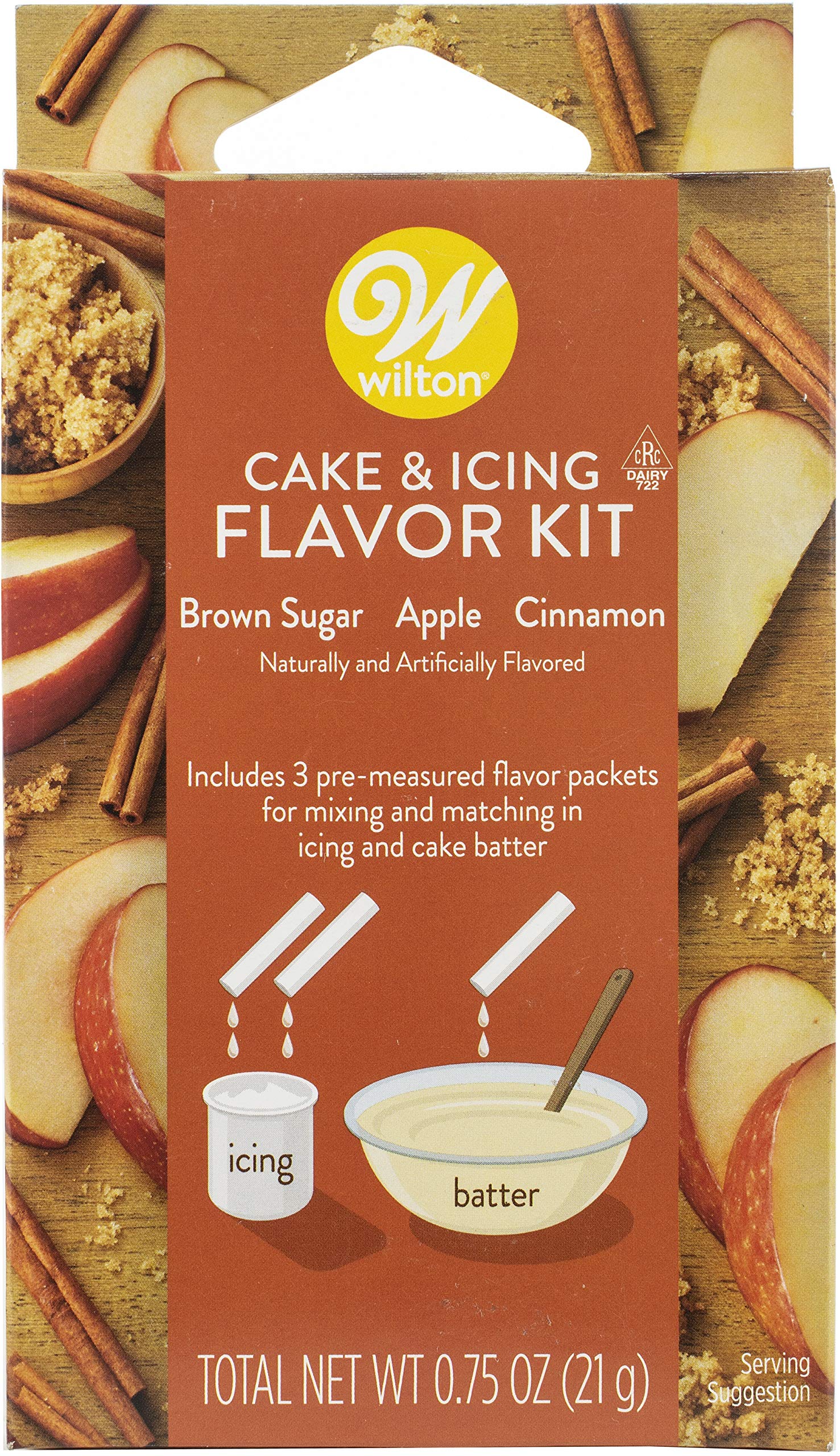 WiltonW710FK-2324 Cake & Icing Flavor Kit 3pcs-Brown Sugar, Cinnamon & Apple