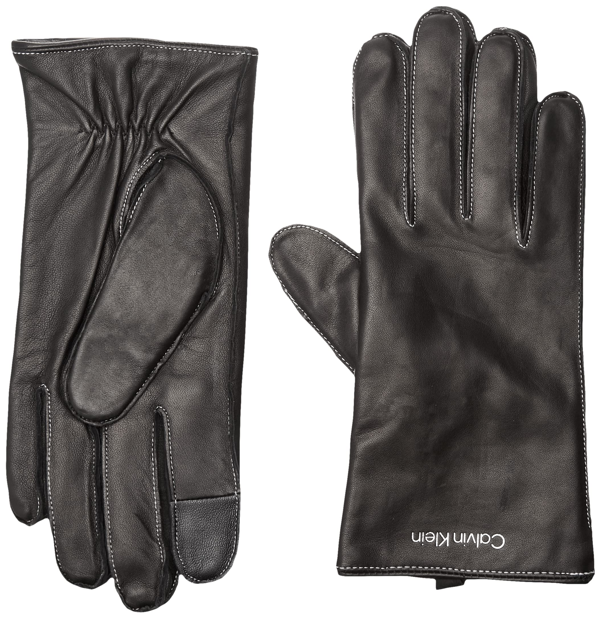 Calvin Klein Guanti in pelle da uomo, Ck Black, M-L, Ck Nero, M/L