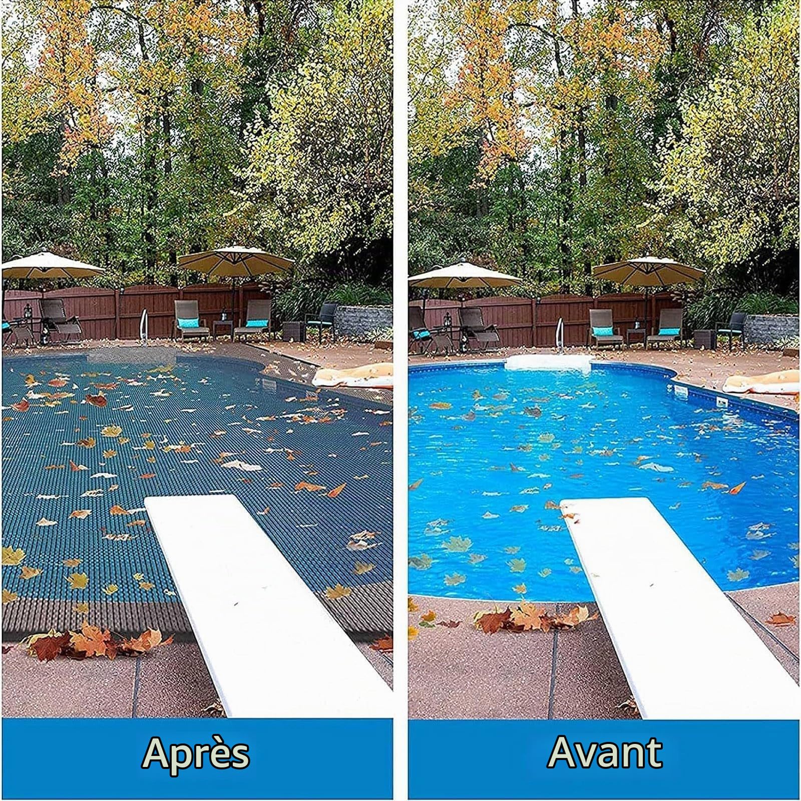 Filet de Protection Piscine 4x8m/5x10m Bâche de Protection Piscine Enterrée et Hors-Sol, Maille Fine, pour Piscines Hors-Sol Et Enterrées(black,5x10m)