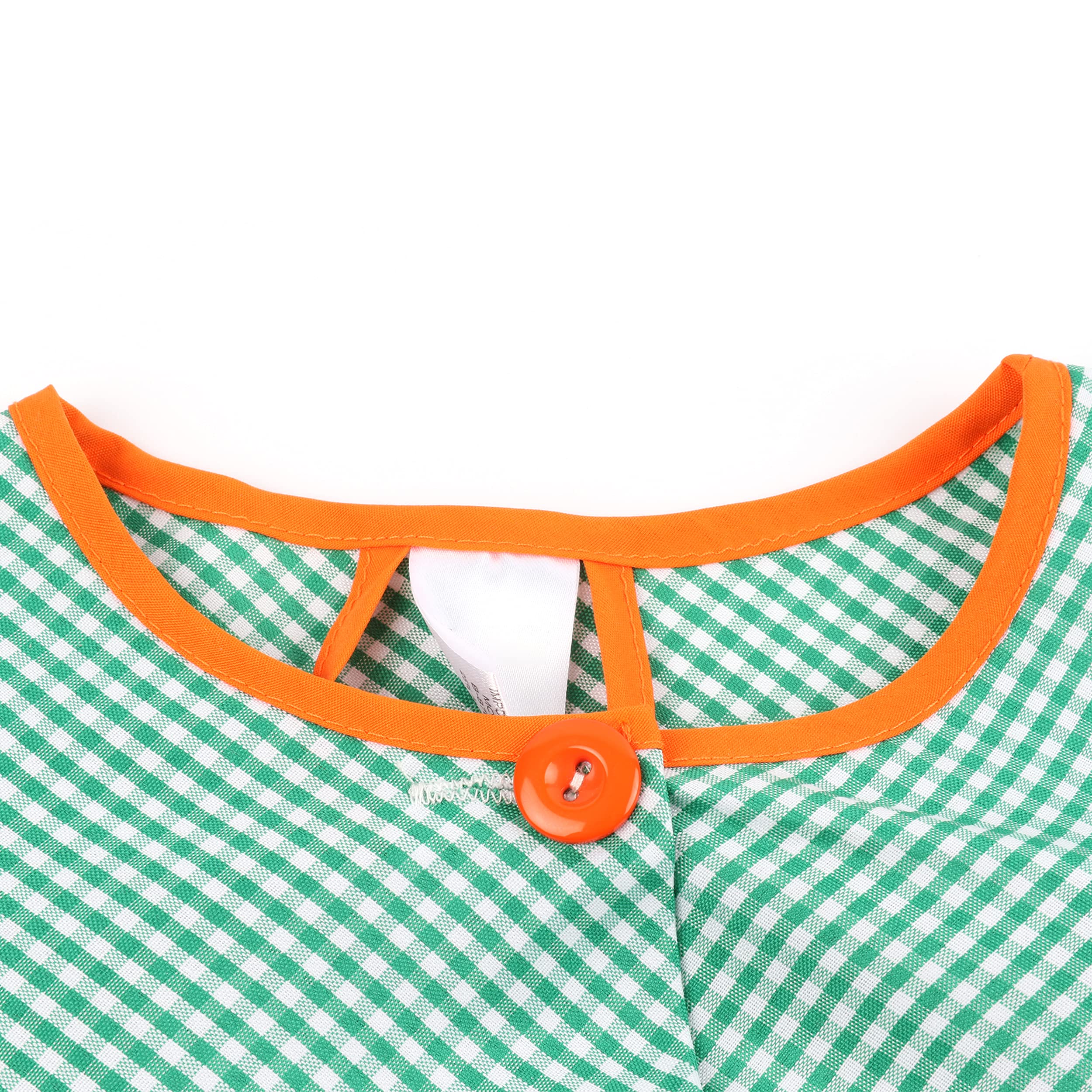 ETREXONLINE Grembiule Scuola per Bambini per l'Asilo e la Scuola con Bottoni, Grembiule Elastico con 2 Tasche per Infanzia