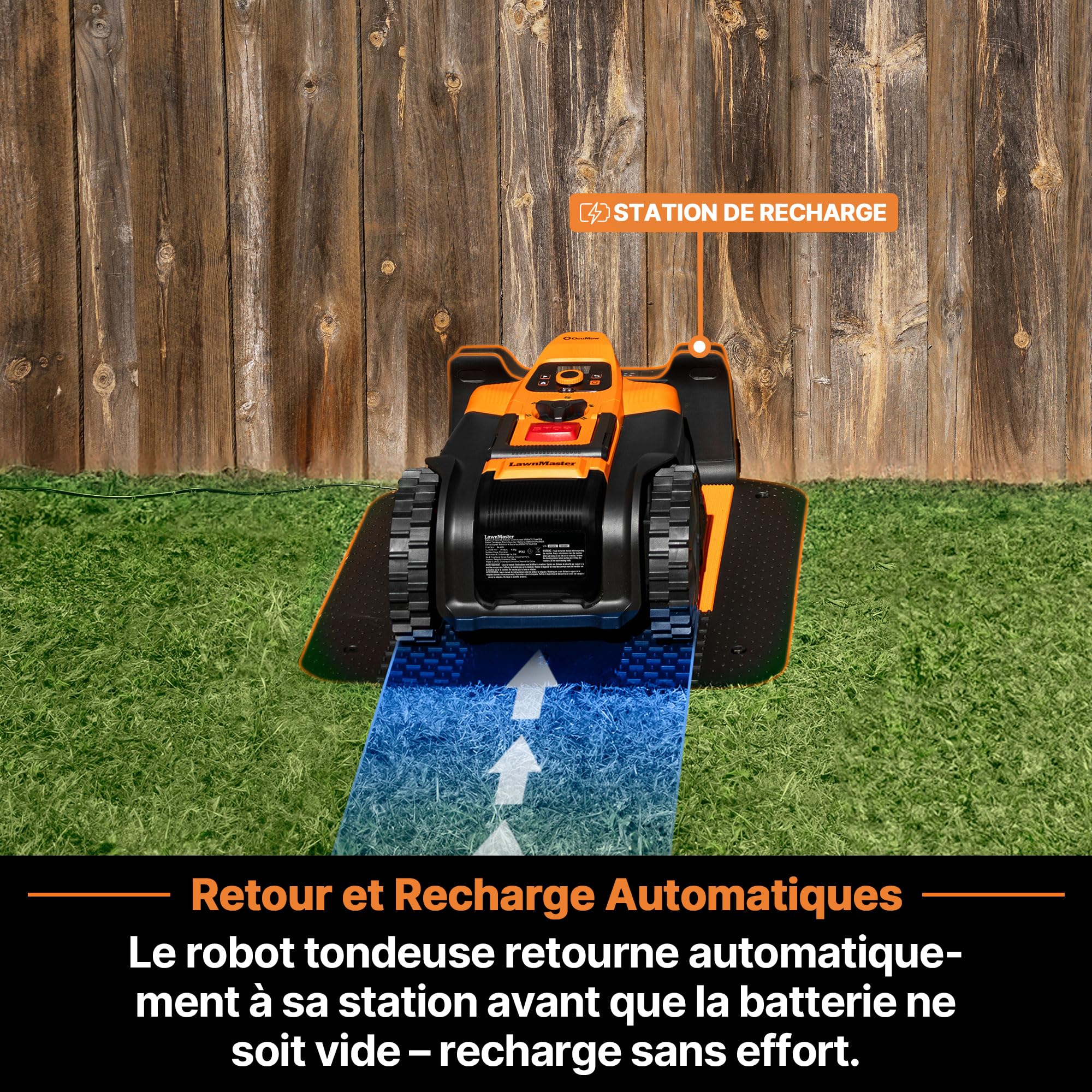 LawnMaster OcuMow®18 Tondeuse Robotique sans Fil de Limite 800㎡ - vue 2