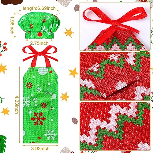 Miniatura 4 de Liliful El juego de 23 accesorios de muñeca de Navidad incluye delantal de panadero en miniatura, sombreros de chef, rodillo, batidor, huevos,