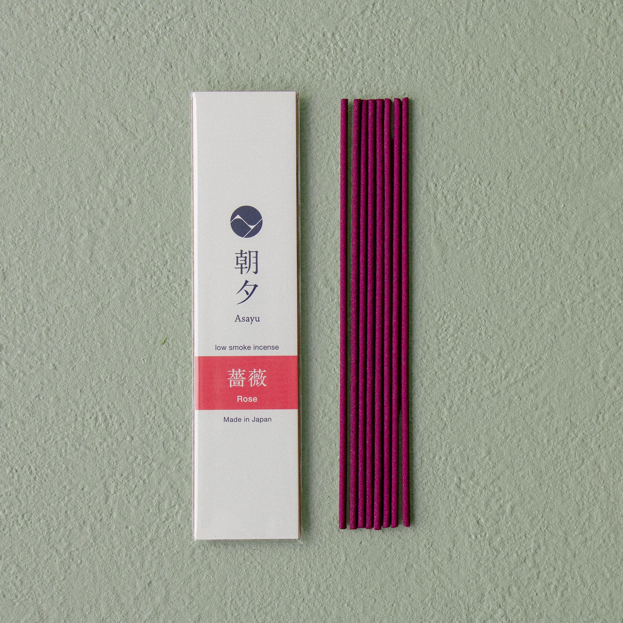Asayu Japan Räucherstäbchen Geschenkset - 1 Räucherstäbchenhalter, 20g Räucherstäbchen, 5 Verschiedene Düfte, 100% Made in Japan - Für Yoga, Zen Meditation & Entspannung (Blumige Düfte)