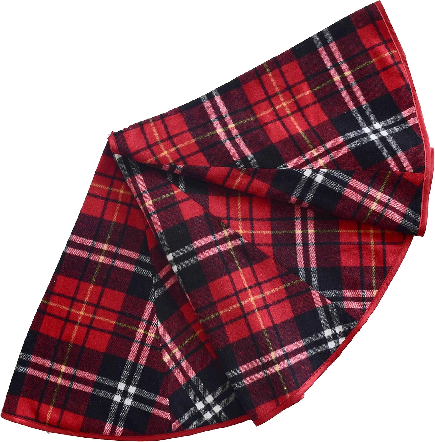 Red and black buffalo check tree skirt Clearance