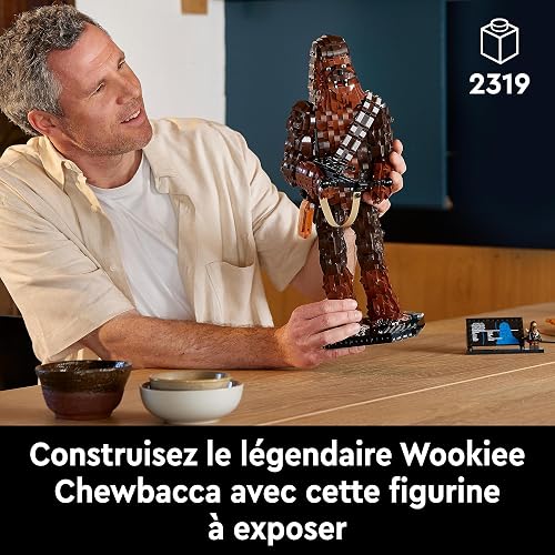 LEGO Star Wars Chewbacca Set, Collectible Wookiee Figure with Bowcaster and Minifigure, Return of the Jedi 40th Anniversary Model Kit for Adults, Father's Day Treat, Gift for Men & Women 75371 - 3