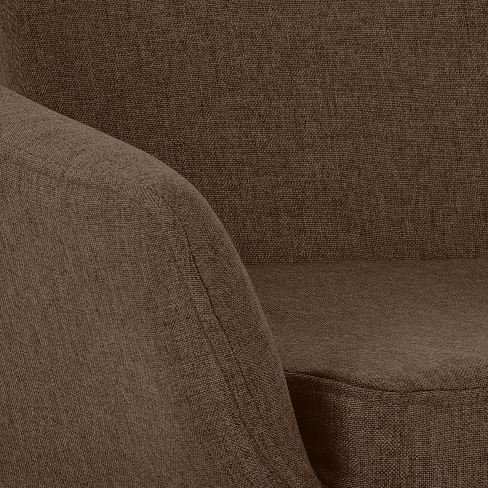 CLP Taburete de Barra Acolchado con Respaldo Grant, Silla de Bar con Revestimiento de Tela, Estructura de Madera hasta 150 kg Color marrón