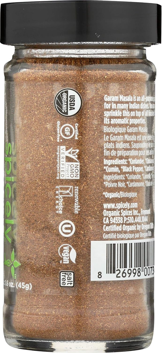 Spicely, Seasoning Garam Masala Organic, 1.6 Ounce image 3