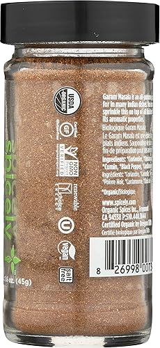Miniatura 3 de Spicely Organics Condimento Garam Masala - Tarro de 1.60 onzas certificado sin gluten
