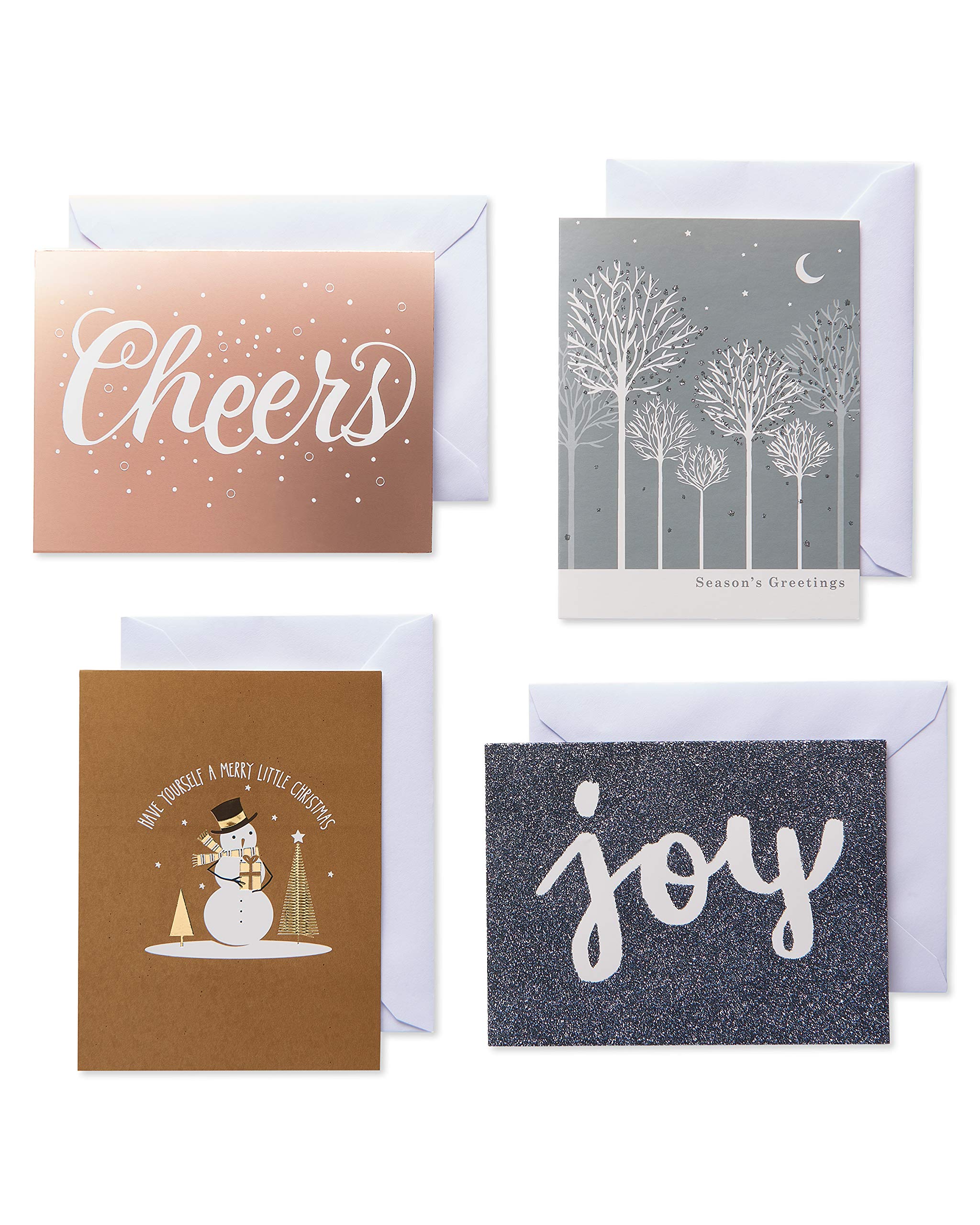 American Greetings Weihnachtskarten-Box – 20 Karten In Rosa, Gold & Silber Mit Umschlägen