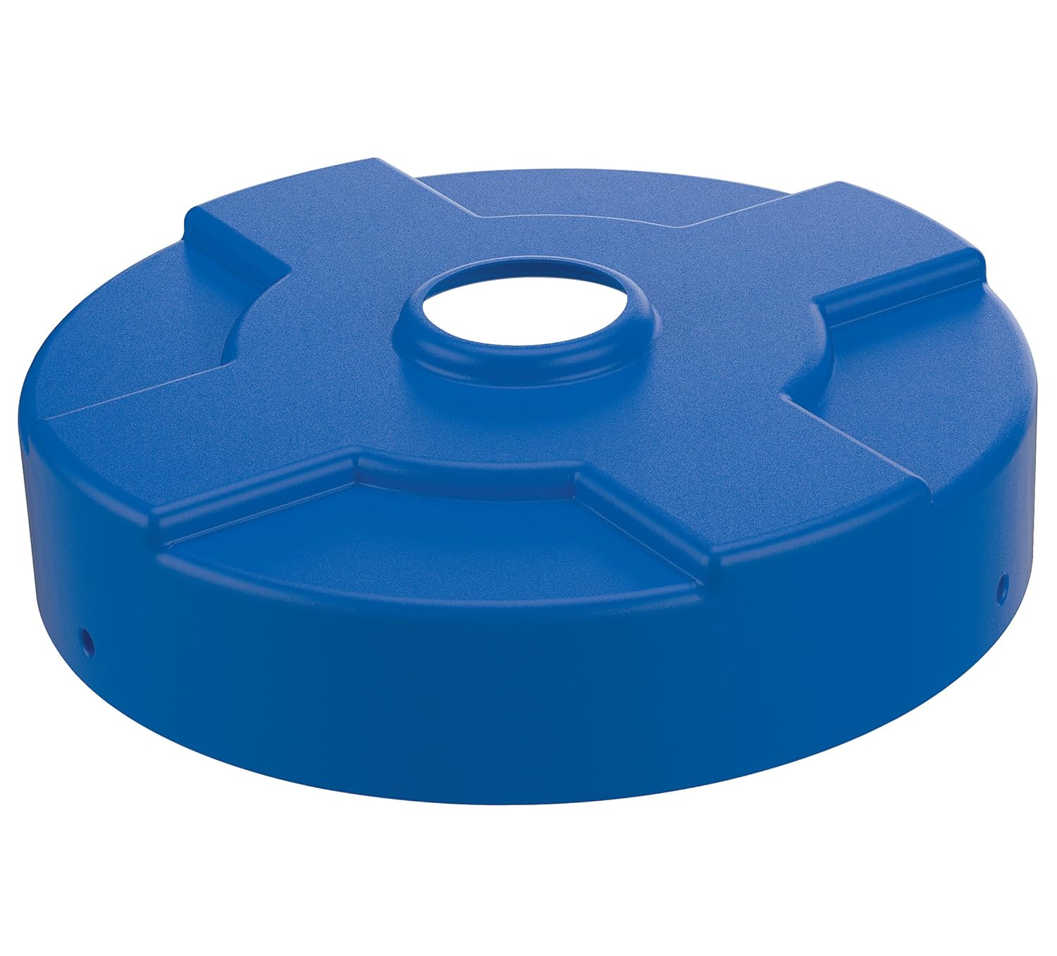 Vestil DC-P-55-CAN-BU Low-Density Polyethylene Drum Recycling Lid Closed 55 Gallon Blue