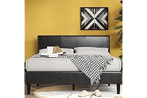 ZINUS Jade Faux Leather Upholstered King Bed Frame