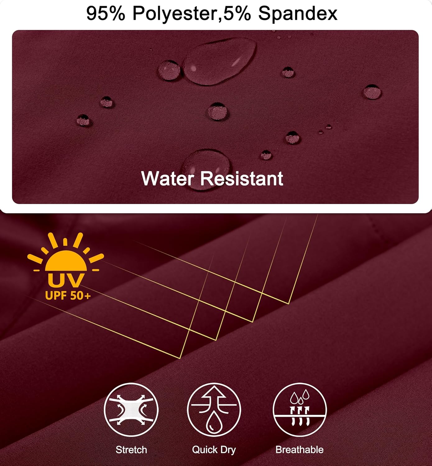 Little Donkey Andy Women's Quick Dry Lightweight Stretch Shorts Outdoor Short Active Hiking Golf - Image 4