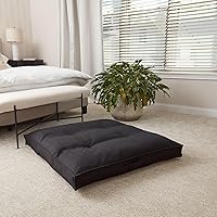 Vista 2 de Greendale Home Fashions Almohada cuadrada copetuda con funda extraíble, grande (40 pulgadas), color negro