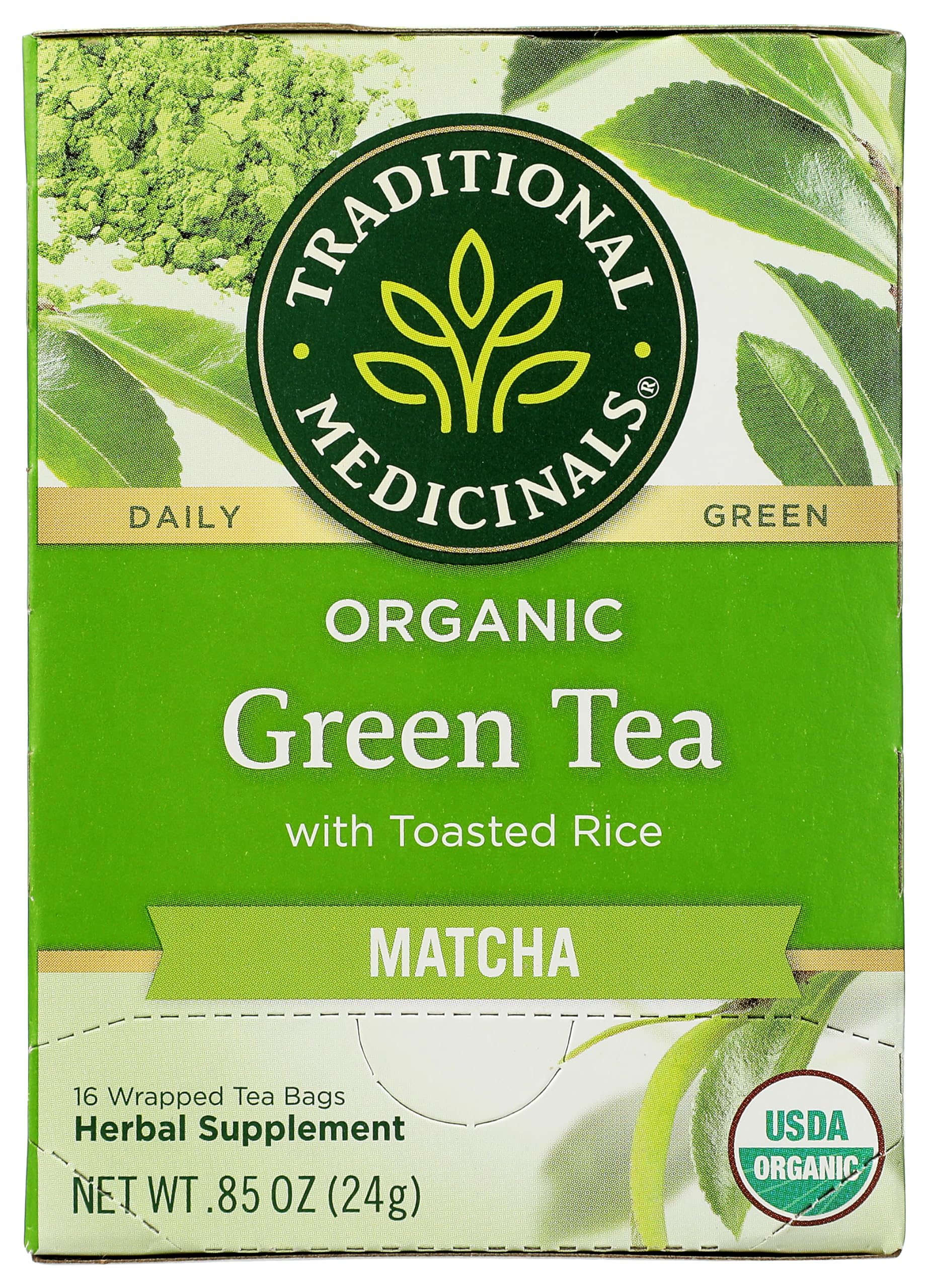 Traditional Medicinals, Matcha With Toasted Rice Tea, 16 Count