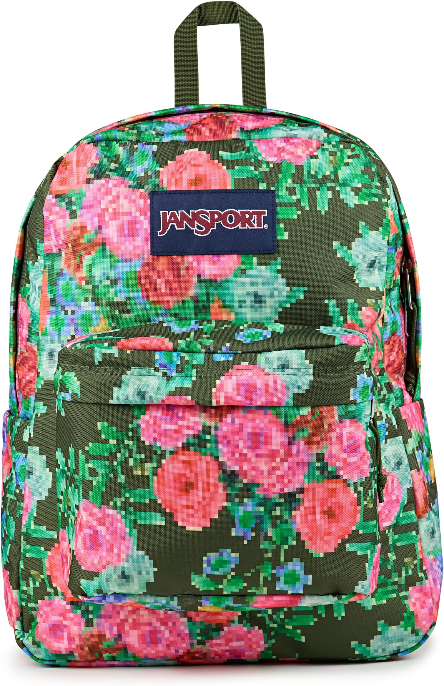 JanSport Superbreak Backpack - Durable, Lightweight Premium Backpack, Bit Bouquet Greenโ