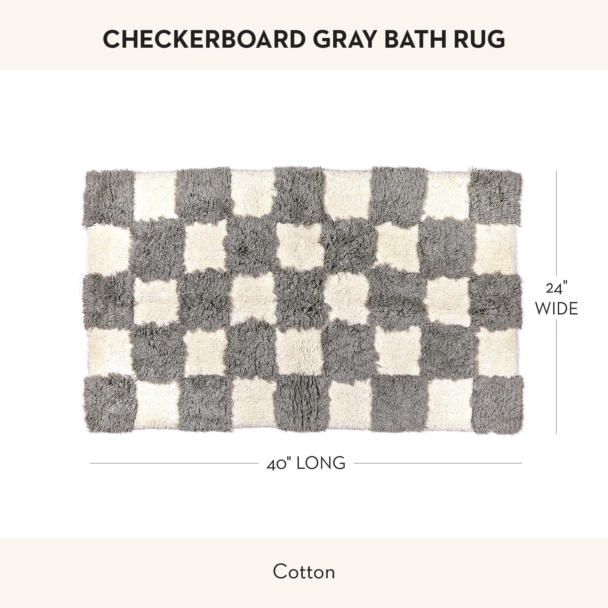 Amazon.com: MACKENZIE-CHILDS Checkerboard Bath Rug, Washable Bath