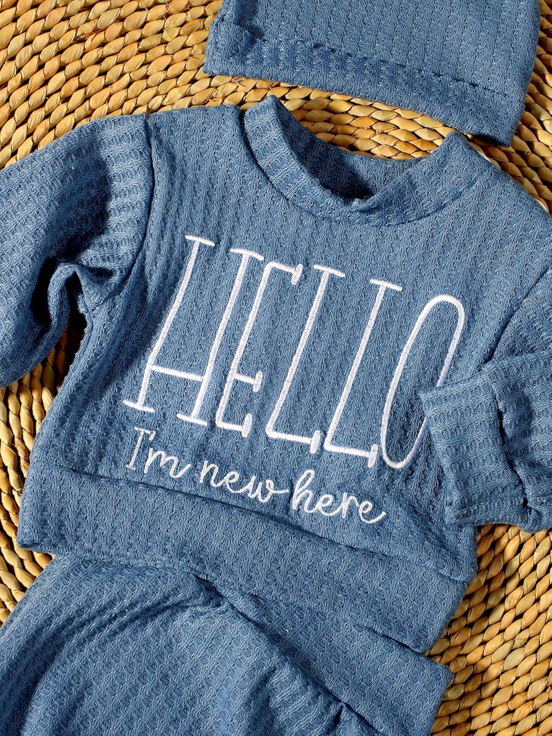 Ylsteed Newborn Baby Boy Girl Clothes Outfits Long Sleeve Romper Bodysuit Baby Shower Coming Home Outfit Shirt+Pants+Hat - Image 4