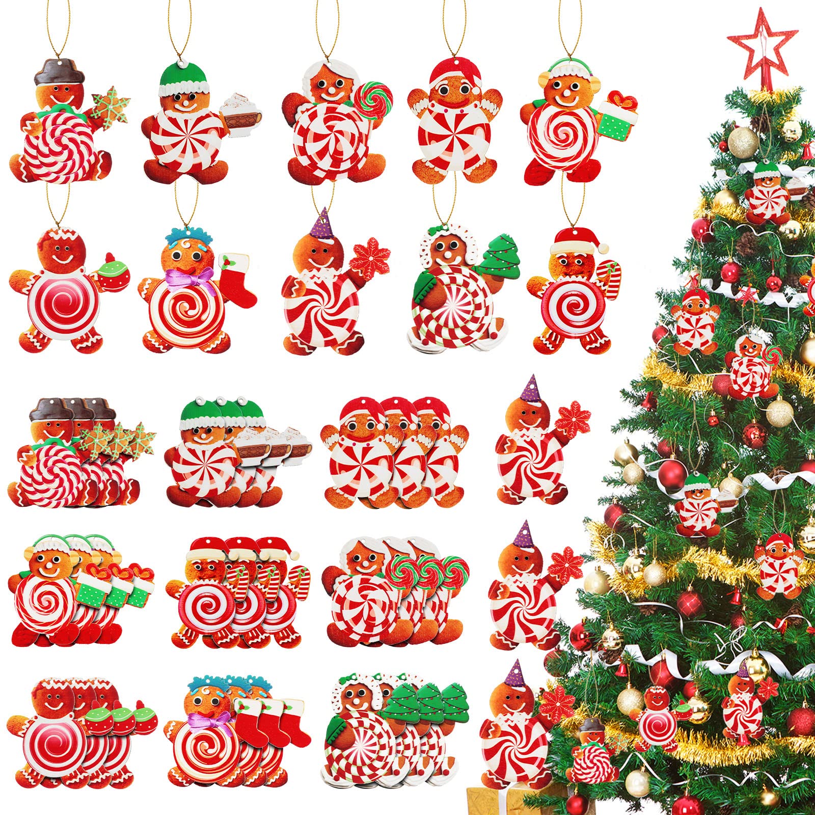 Amazon.co.jp: クリスマスツリーオーナメント ペパーミントウッド
