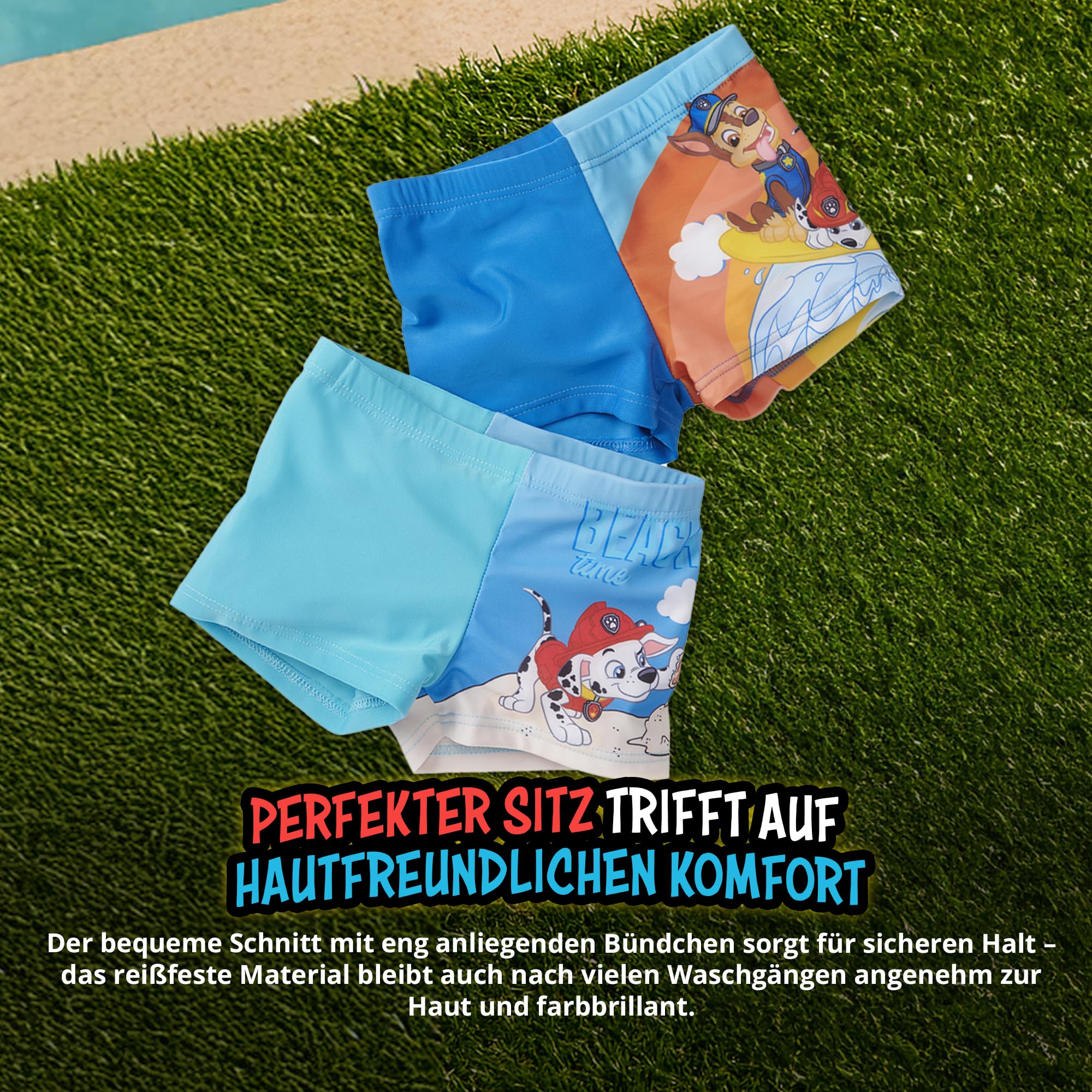 Paw Patrol - Bañador para niño (2 unidades), color azul