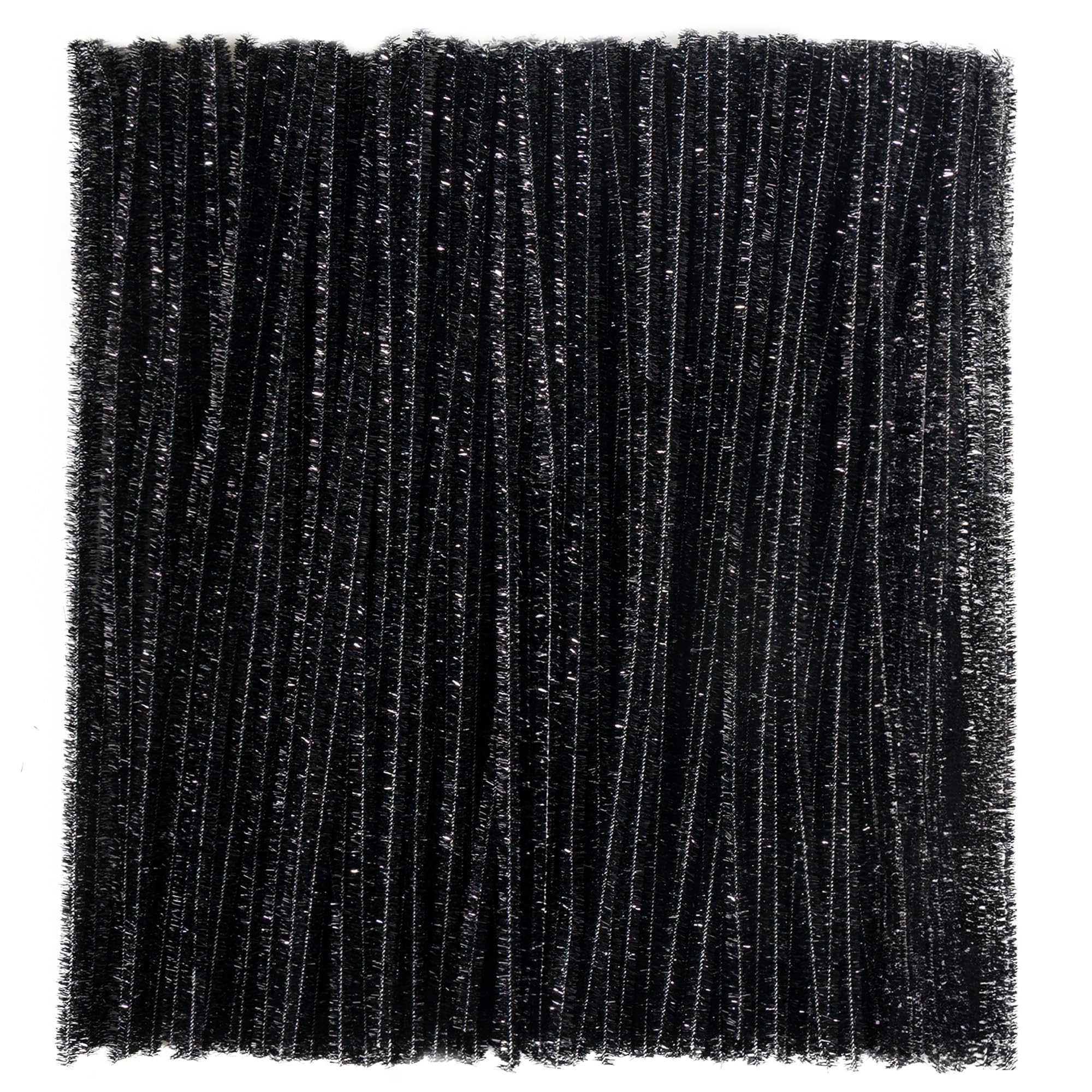 Caydo 200 Pieces Glitter Black Pipe Cleaners