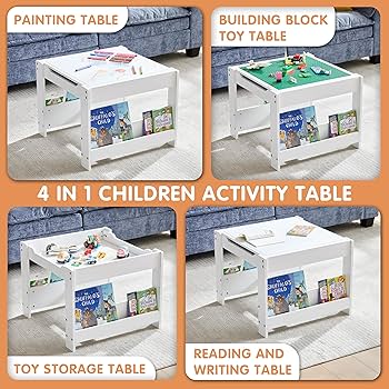 Amazon.com: 3 in 1 Kids Wooden Activity Table with