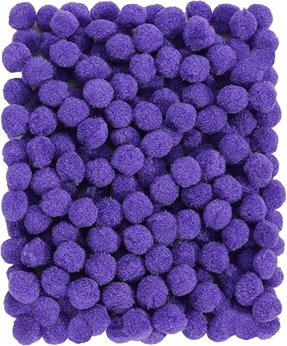 Miniatura 54 de Caydo [400 piezas] - 300 pompones surtidos de 1 pulgada con 100 pompones multicolor para artes y manualidades para niños, decoración de manualidades