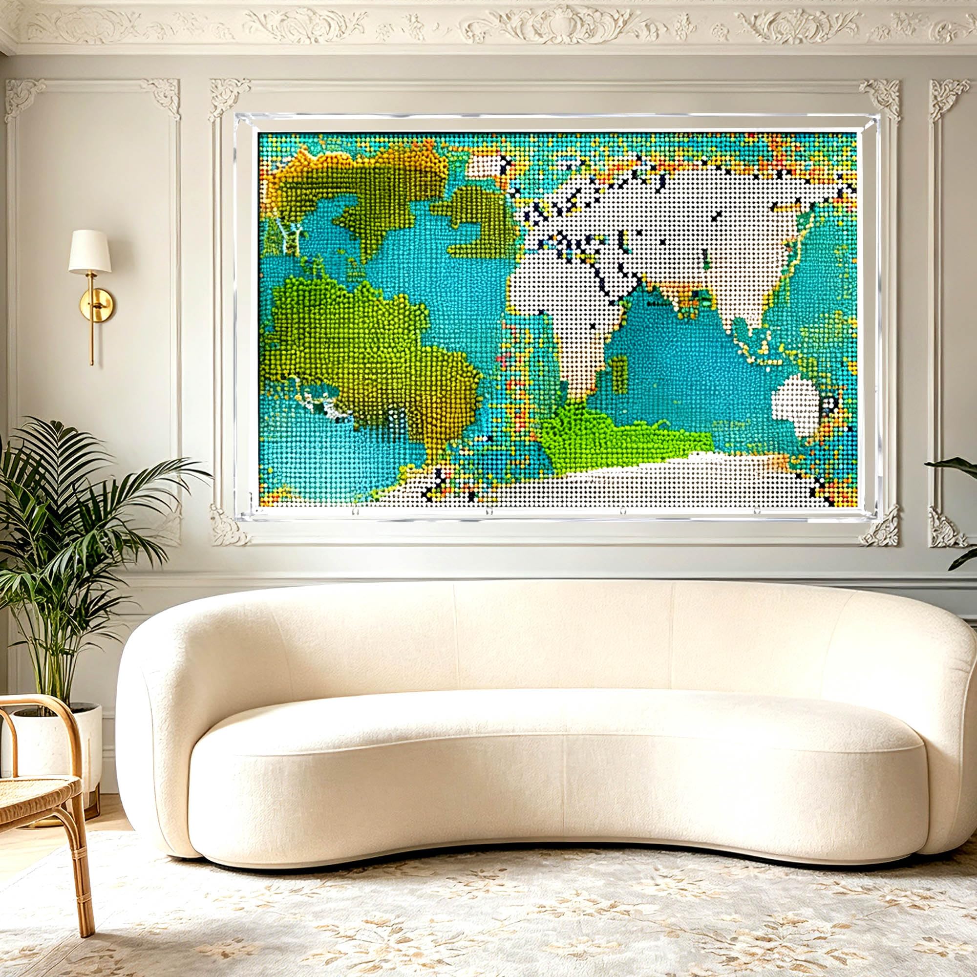 Vetrina compatibile con Le-go 31203 Mappa del mondo Set