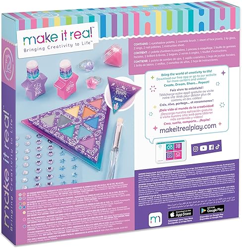 Miniatura 2 de Make It Real Mystic Crystal - Kit de maquillaje de 9 piezas, juego de cosméticos para adolescentes, brillantes de pies a cabeza, anillos, ojos,