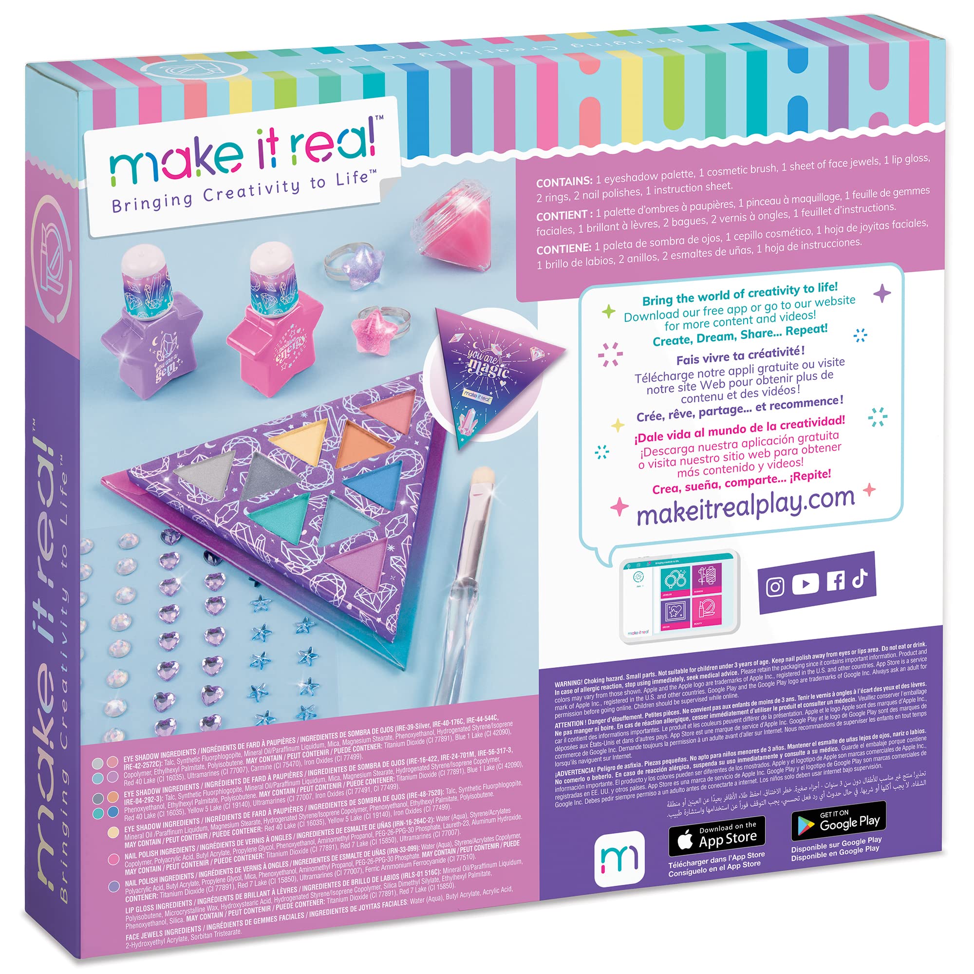 Make It Real Ombres et Bijoux pour Visage en Cristal Mystique, Ensemble créatif 2466