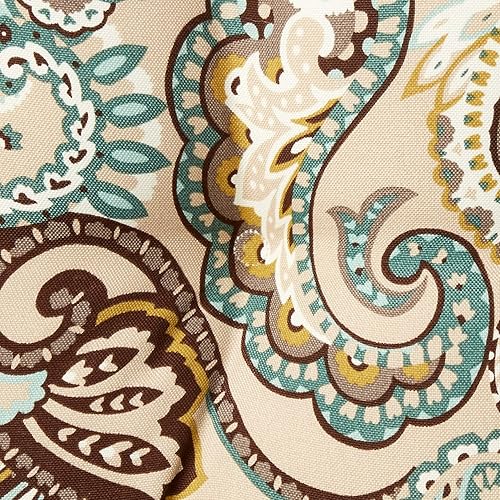 Vista 18 de Pillow Perfect Paisley - Cojín para silla para interiores y exteriores con lazos, reversible, acolchonado, resistente a la intemperie y a