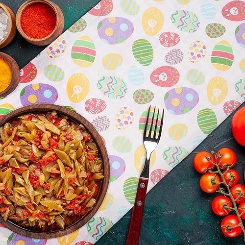 Miniatura 7 de Urban Villa Juego de 6 paños de cocina de Pascua para cocina, 100% algodón, estampado de Pascua, esquinas ingleteadas, de gran tamaño, 20 x 30