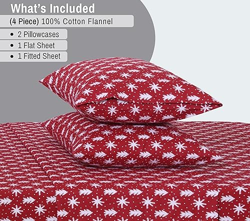 Vista 264 de RUVANTI Sábanas de franela 100% algodón King 4 piezas Celestial Stag Ciervo celestial