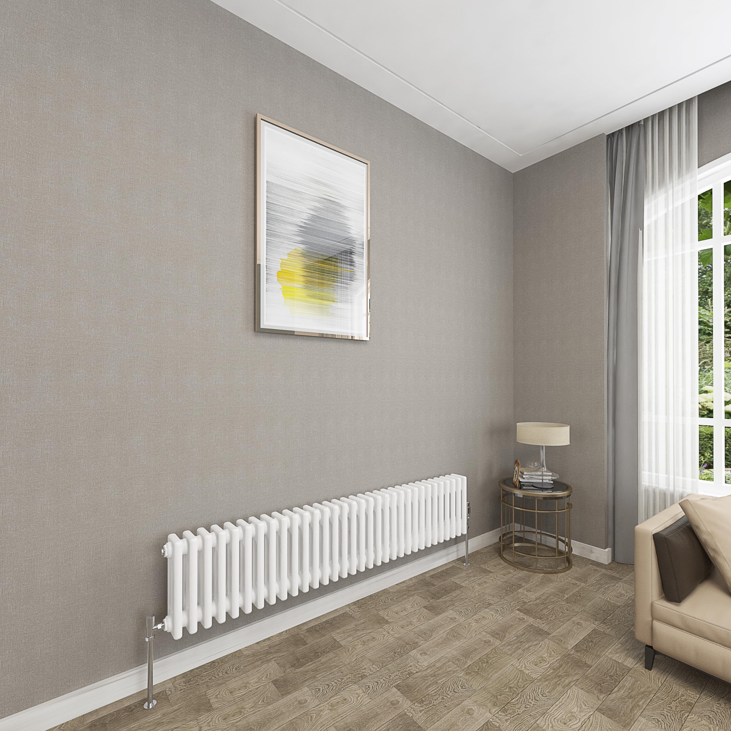 Sky bathroom 300x1460mm 3 Column Radiator Horizontal White Cast Iron radiato Traditional Central Heating Radiator