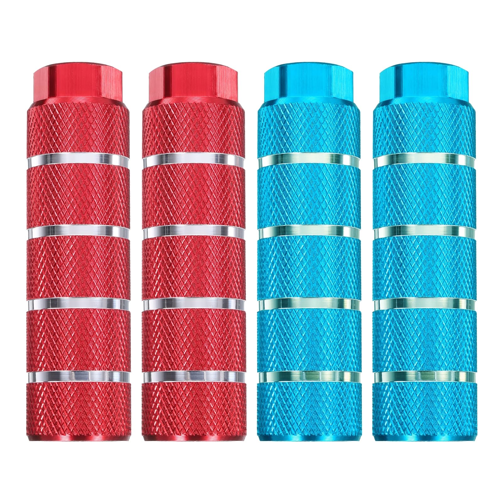 HARFINGTON Bike Pegs Aluminum Alloy Rear Stunt Pegs Anti-Skid Stripe Back Seat Stands Fit Axles for Mountain