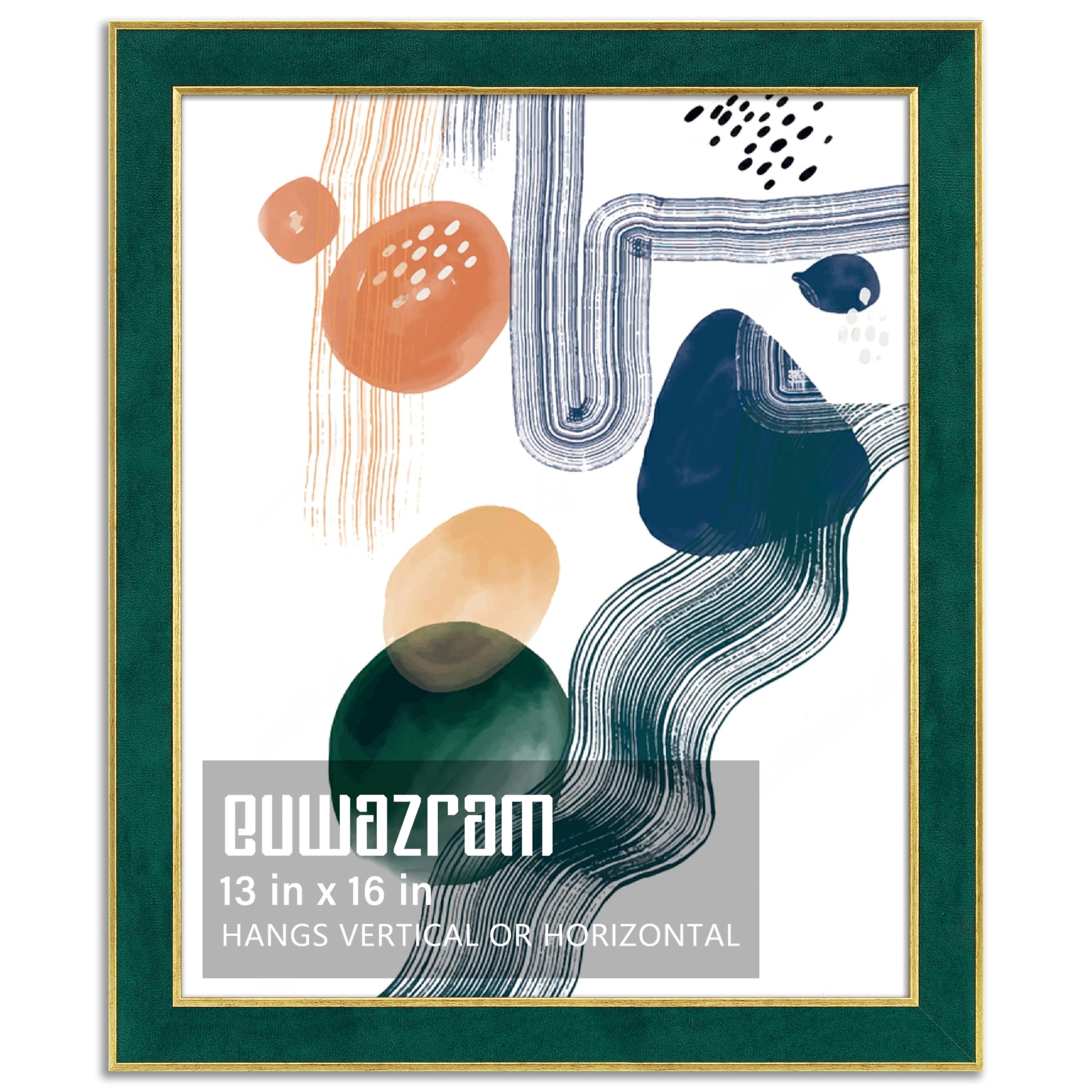 Suede 13x16 Green Frame