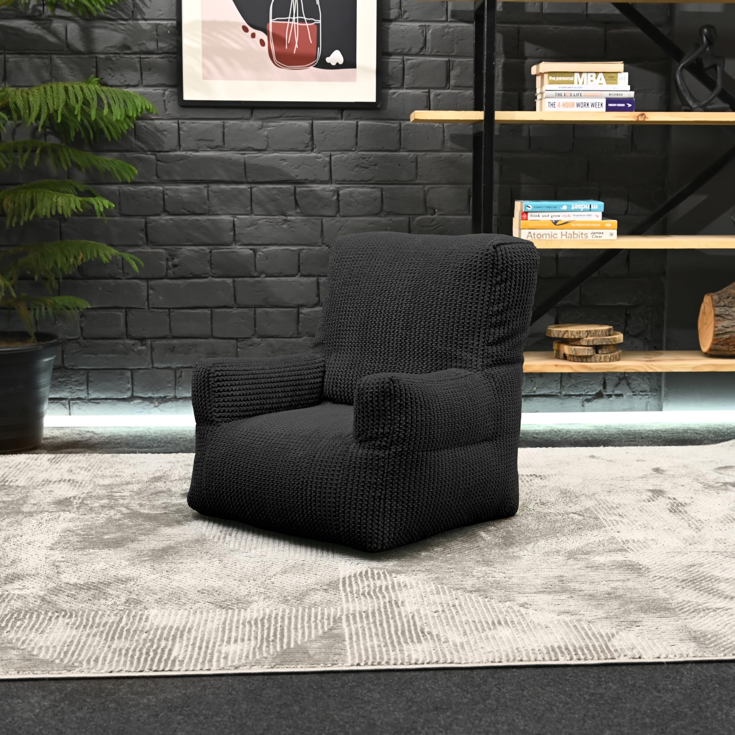 Ready Steady Bed Fauteuil pour enfant et tout-petit | Pouf confortable pour enfants en velours côtelé | Chaise en sac de haricots ergonomiquement conçue | Canapé doux et sûr pour enfants, siège pour